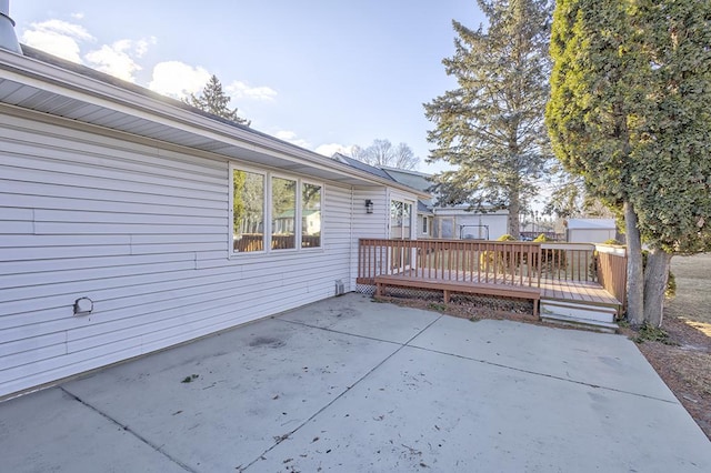 view of patio / terrace featuring a wooden deck