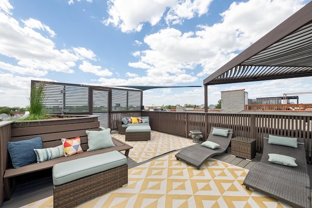 view of patio / terrace with an outdoor living space