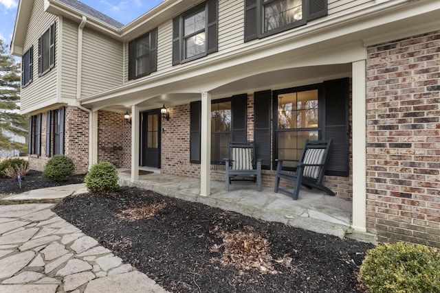 view of patio featuring covered porch