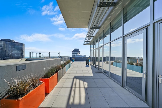 balcony featuring a city view