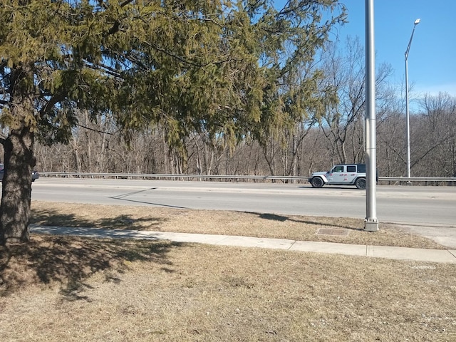 view of street featuring street lighting and sidewalks