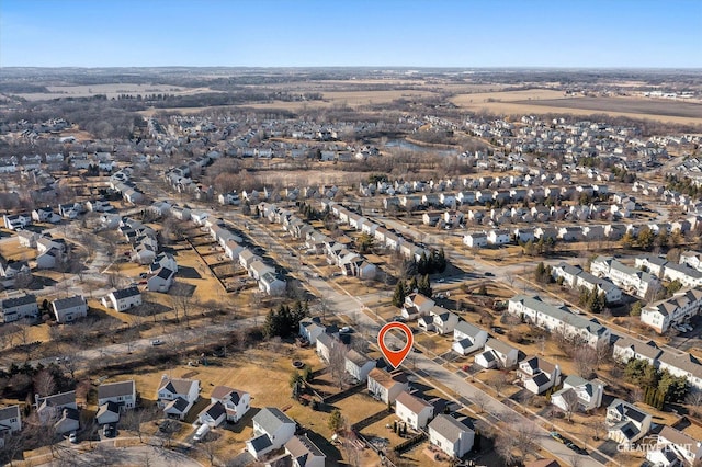 birds eye view of property featuring a residential view