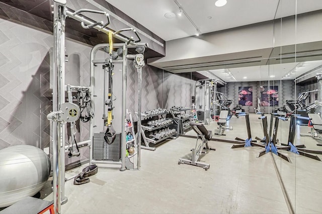 view of exercise room