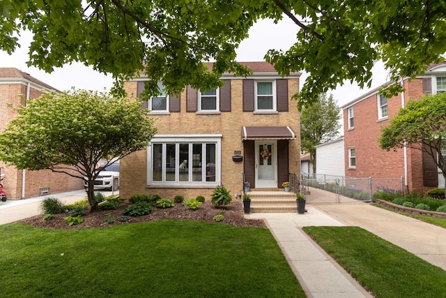 4128 N Plainfield Ave, Chicago, IL 60634 - colonial-style house with brick siding