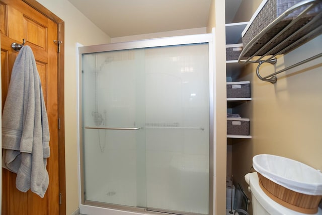 4128 N Plainfield Ave, Chicago, IL 60634 - bathroom featuring a stall shower and toilet