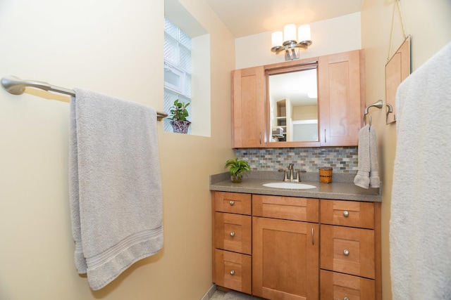 4128 N Plainfield Ave, Chicago, IL 60634 - bathroom with tasteful backsplash and vanity
