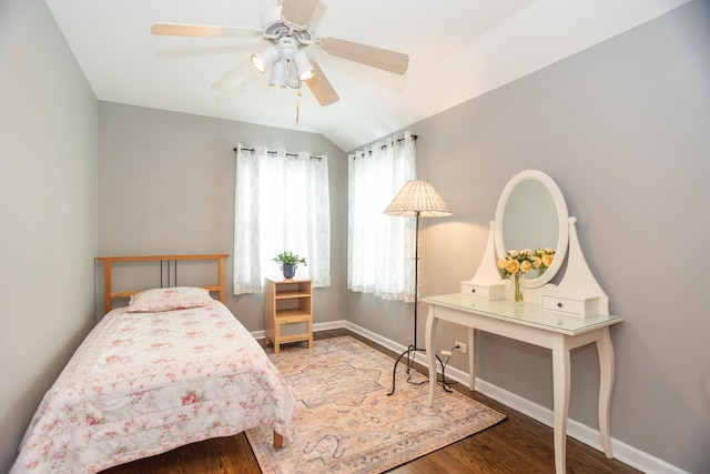 4128 N Plainfield Ave, Chicago, IL 60634 - bedroom with wood finished floors, baseboards, and ceiling fan