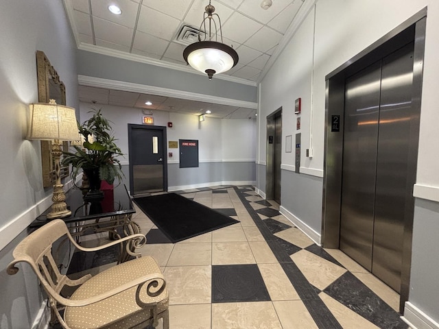building lobby featuring visible vents