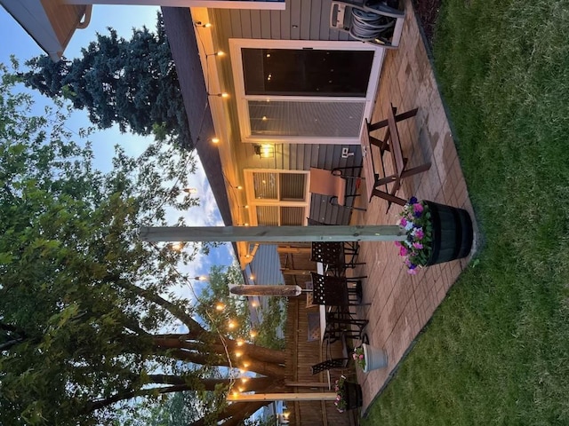 exterior space with board and batten siding