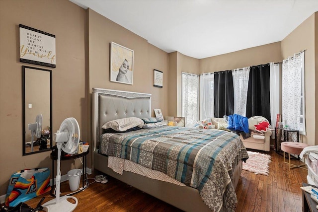 bedroom featuring wood-type flooring