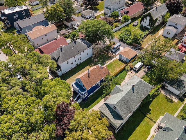 bird's eye view with a residential view