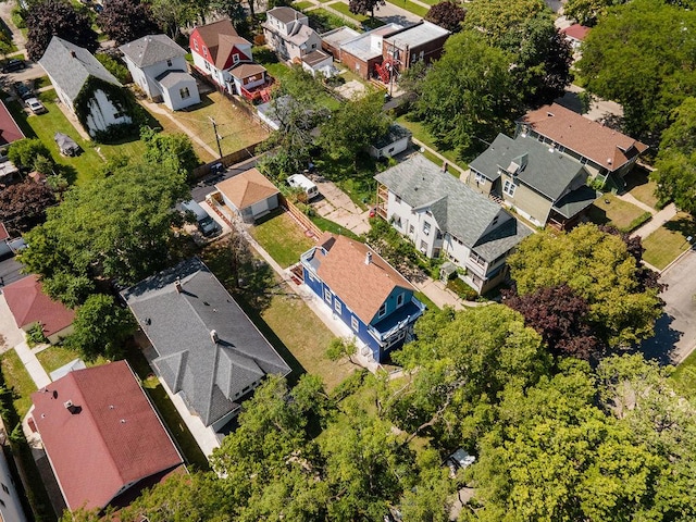 bird's eye view featuring a residential view