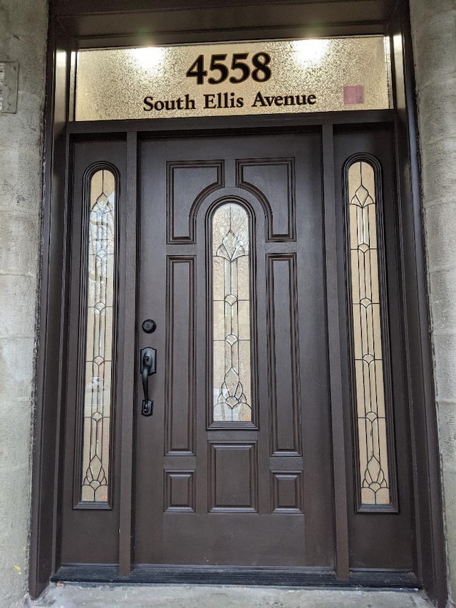 view of doorway to property