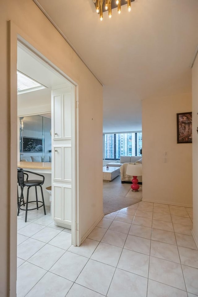 corridor featuring tile patterned floors