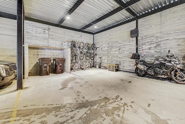 garage featuring bike storage