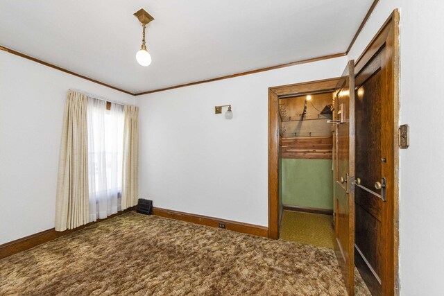 619 Lincoln St, Minonk, IL 61760 - carpeted spare room with baseboards and ornamental molding