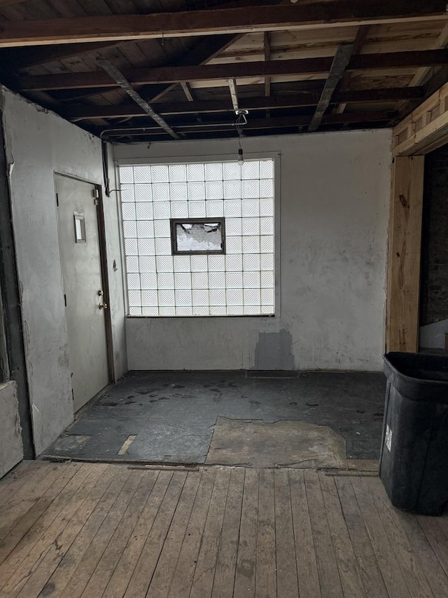 interior space featuring wood finished floors