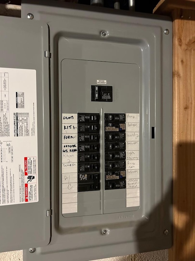 utility room with electric panel