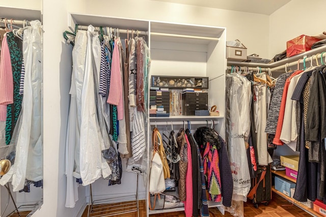 view of walk in closet