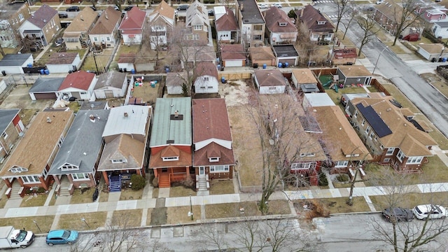 bird's eye view with a residential view