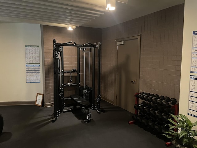 view of workout room