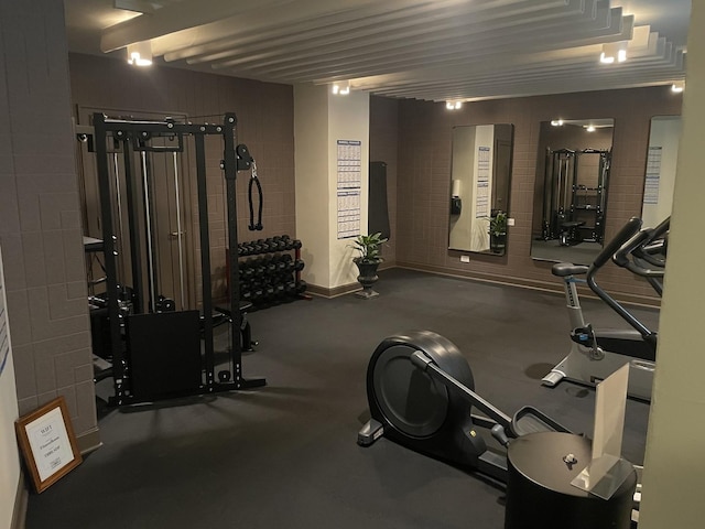 view of gym