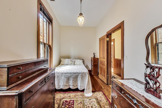 bedroom featuring wood finished floors