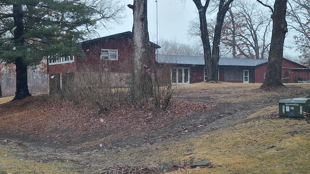 view of front of house with french doors