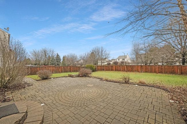 view of patio with a fenced backyard