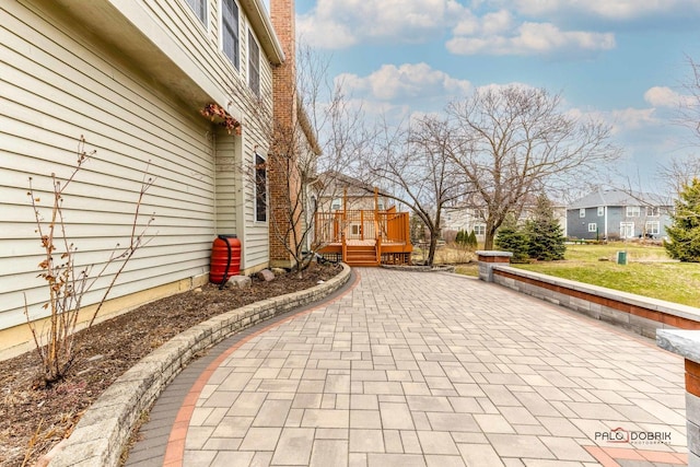 view of patio with a deck