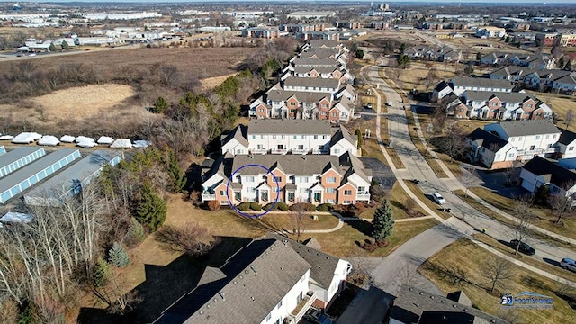 bird's eye view featuring a residential view