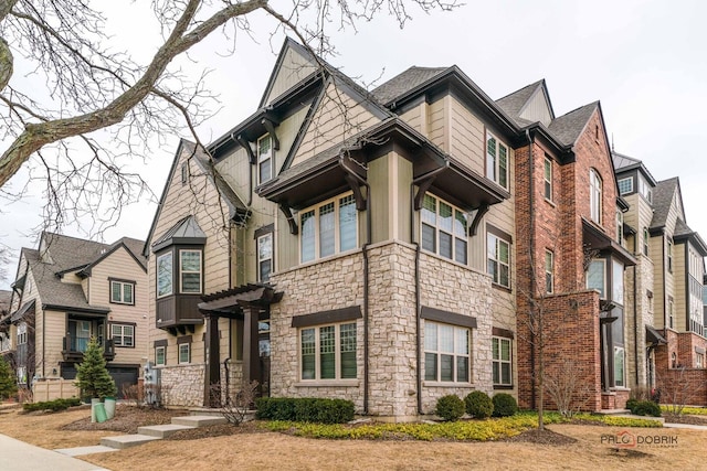 view of front of house featuring stone siding