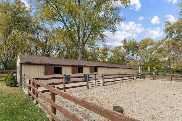 view of horse barn