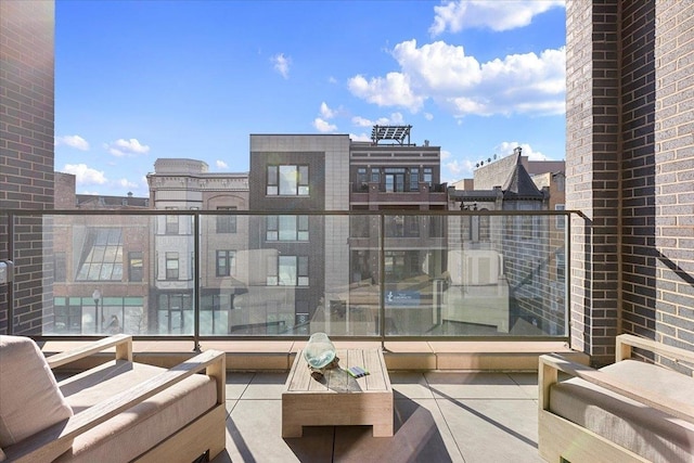 balcony featuring an outdoor living space