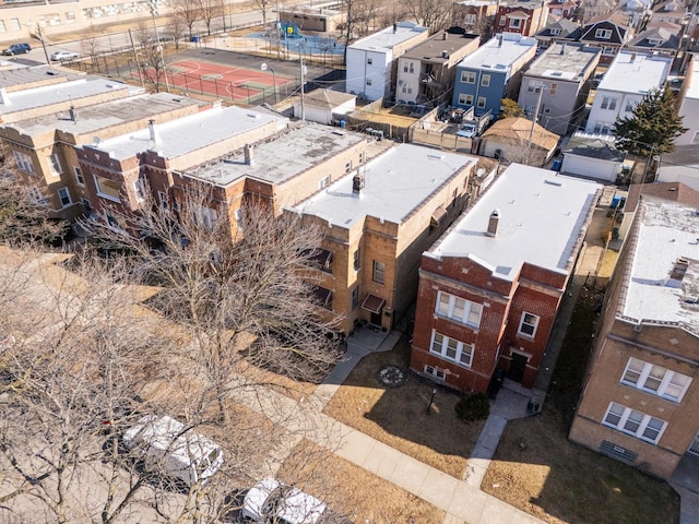 bird's eye view with a residential view