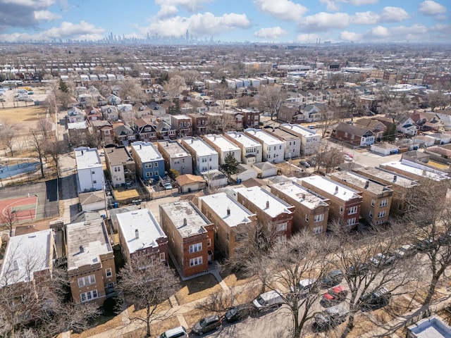 aerial view featuring a residential view