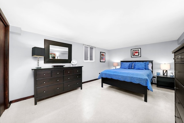 bedroom with baseboards