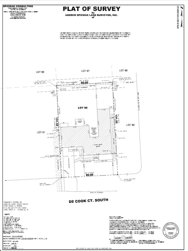 2380 S De Cook Ct, Park Ridge IL, 60068 land for sale