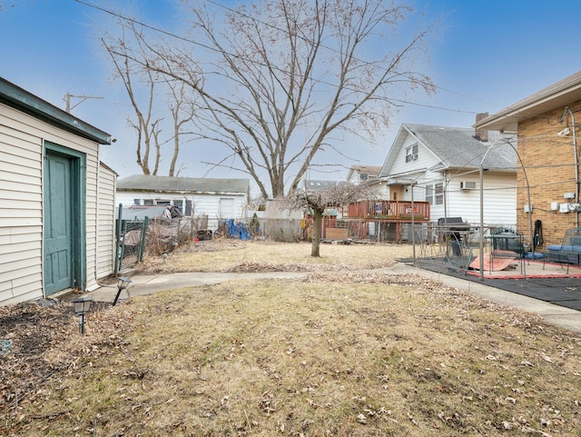 view of yard with a patio area and fence
