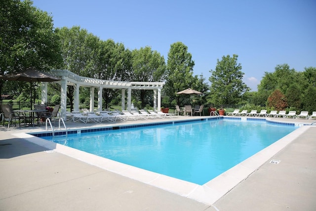 1623 Colchester Ln, Aurora, IL 60505 - community pool featuring a pergola, a patio, and view of scattered trees