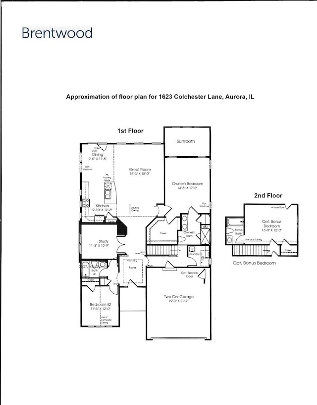 1623 Colchester Ln, Aurora, IL 60505 - property floor plan