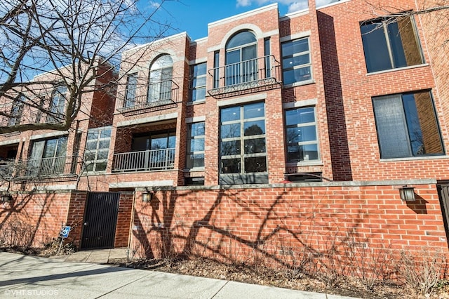 view of front of property with brick siding