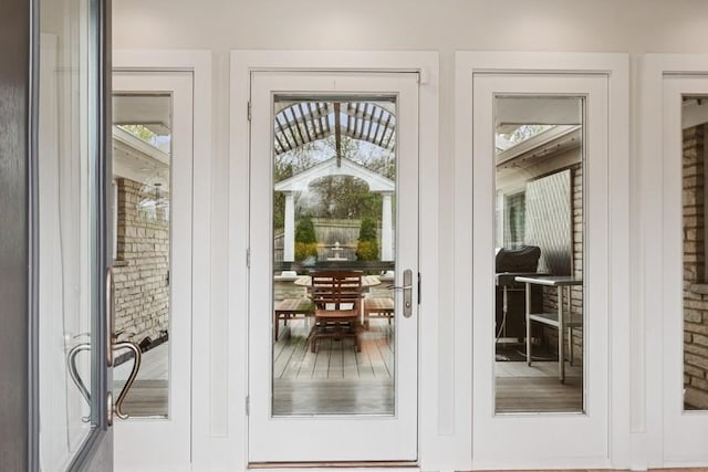 view of doorway to outside