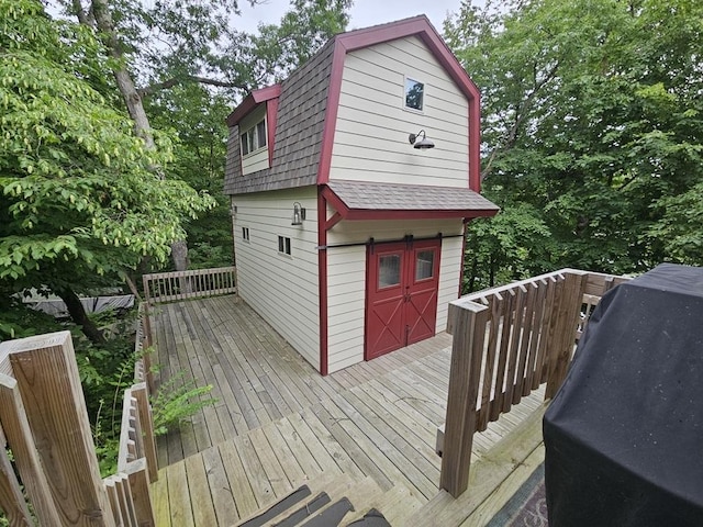 view of wooden deck