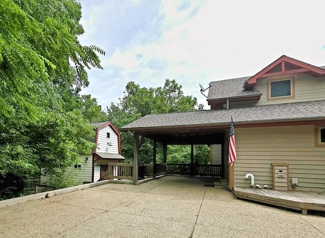 view of parking with driveway