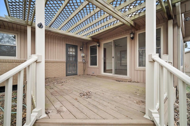 deck with a pergola