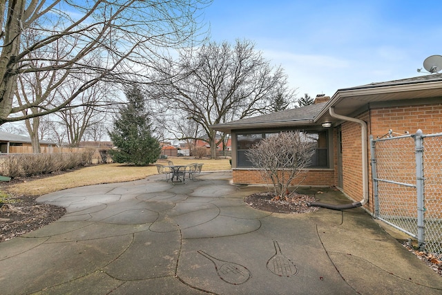 view of patio with fence