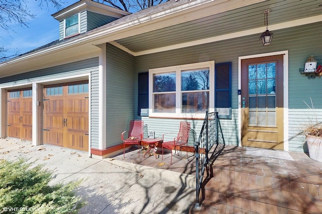 property entrance with a porch