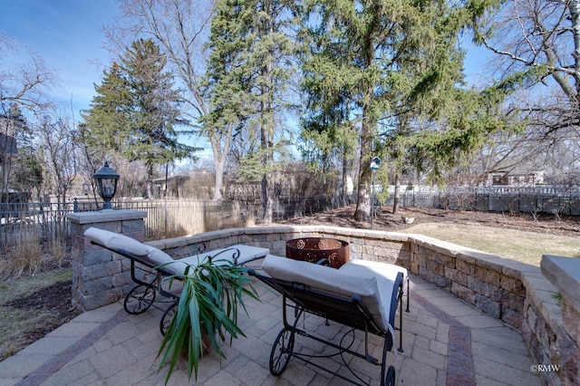 view of patio / terrace with a fenced backyard