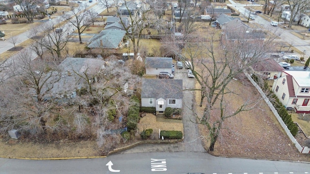 bird's eye view with a residential view